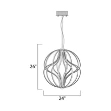 Load image into Gallery viewer, Aura Pendant LED Light - line drawing.