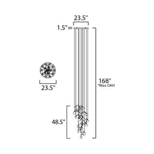 Load image into Gallery viewer, Bobble LED Multi-Light Pendant Light - line drawing.