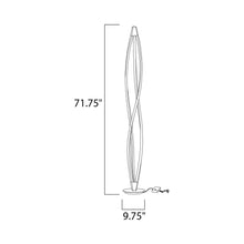 Load image into Gallery viewer, Cyclone LED Floor Lamp - line drawing.
