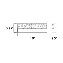 Load image into Gallery viewer, Fizz LED Bath Wall Light - line drawing.