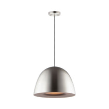 Load image into Gallery viewer, Fungo LED Pendant Light in Large/Satin Nickel/Black.