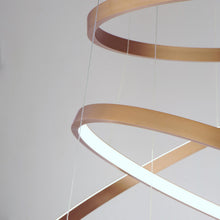 Load image into Gallery viewer, Groove LED Multi Tier Chandelier in Detail.