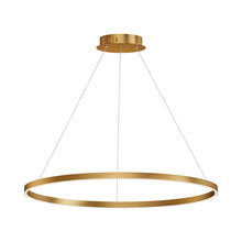 Load image into Gallery viewer, Groove LED Pendant Light in 395-Inch/Gold.