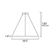 Load image into Gallery viewer, Groove LED Pendant Light - line drawing.