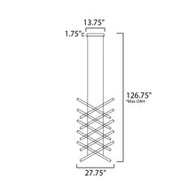 Load image into Gallery viewer, Hover LED Pendant Light - line drawing.