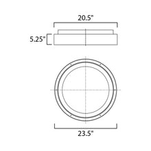 Load image into Gallery viewer, iCorona LED Flush Mount Smart Ceiling Light - line drawing.