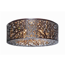 Load image into Gallery viewer, Inca Flush Mount Ceiling Light in 9-Light/Bronze.