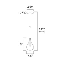 Load image into Gallery viewer, Larmes Pendant Light - line drawing.