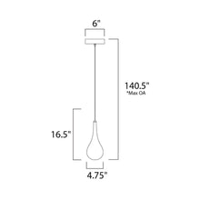 Load image into Gallery viewer, Larmes Pendant Light - line drawing.