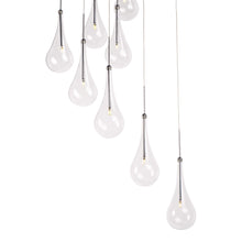 Load image into Gallery viewer, Larmes Round Linear Pendant Light in Detail.