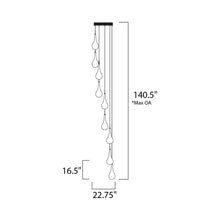 Load image into Gallery viewer, Larmes Round Linear Pendant Light - line drawing.
