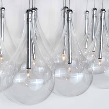Load image into Gallery viewer, Larmes Square Linear Pendant Light in Detail.