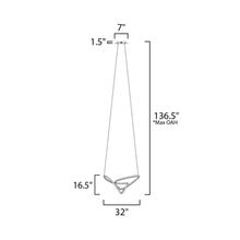 Load image into Gallery viewer, Perpetual LED Pendant Light - line drawing.