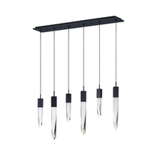 Load image into Gallery viewer, Quartz LED Linear Pendant Light in Black.