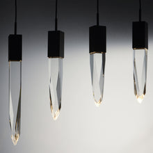 Load image into Gallery viewer, Quartz LED Linear Pendant Light in Detail.
