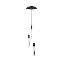 Load image into Gallery viewer, Quartz LED Multi-Light Pendant Light in 3-Light/Black.
