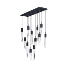 Load image into Gallery viewer, Quartz LED Multi-Light Pendant Light in 12-Light/Polished Chrome.