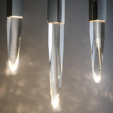 Load image into Gallery viewer, Quartz LED Multi-Light Pendant Light in Detail.