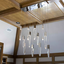 Load image into Gallery viewer, Quartz LED Multi-Light Pendant Light in living room.