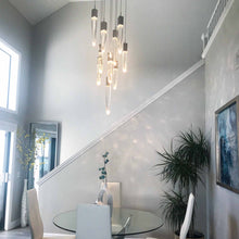 Load image into Gallery viewer, Quartz LED Multi-Light Pendant Light in dining room.