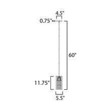 Load image into Gallery viewer, Rampart Outdoor LED Pendant Light - line drawing.