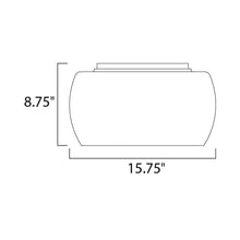 Load image into Gallery viewer, Sense Flush Mount Ceiling Light - line drawing.