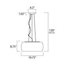Load image into Gallery viewer, Sense Pendant Light - line drawing.