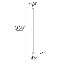 Load image into Gallery viewer, Swank LED Mini Pendant Light - line drawing.