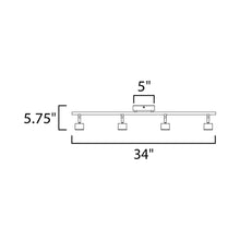 Load image into Gallery viewer, Taylor LED Track Light - line drawing.