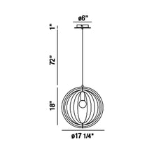 Load image into Gallery viewer, Abruzzo Pendant Light - line drawing.