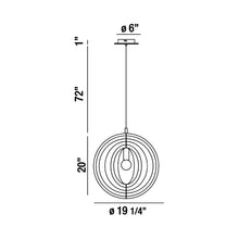 Load image into Gallery viewer, Abruzzo Pendant Light - line drawing.