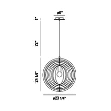 Load image into Gallery viewer, Abruzzo Pendant Light - line drawing.