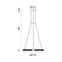 Load image into Gallery viewer, Admiral LED Chandelier - line drawing.