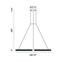 Load image into Gallery viewer, Admiral LED Chandelier - line drawing.