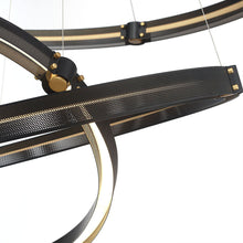 Load image into Gallery viewer, Admiral LED Double Ring Chandelier in Detail.