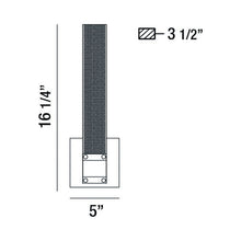 Load image into Gallery viewer, Admiral LED Wall Light - line drawing.