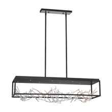 Load image into Gallery viewer, Aerie LED Linear Pendant Light in Black/Silver.