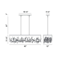 Load image into Gallery viewer, Aerie LED Linear Pendant Light - line drawing.