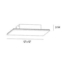 Load image into Gallery viewer, Annette LED Flushmount Ceiling Light - line drawing.