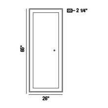 Load image into Gallery viewer, Anya LED Freestanding Mirror - line drawing.