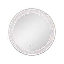 Load image into Gallery viewer, Anya LED Round Mirror in Silver.