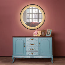 Load image into Gallery viewer, Anya LED Round Mirror in living room.