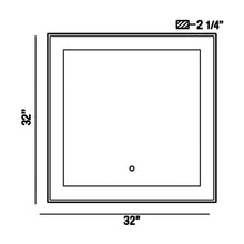 Load image into Gallery viewer, Anya LED Square Mirror - line drawing.