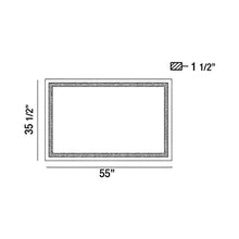 Load image into Gallery viewer, Aspen LED Rectangular Mirror - line drawing.