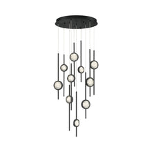 Load image into Gallery viewer, Barletta LED Multi Light Pendant Light in Black Anodized Aluminum (10-Light).
