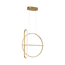Load image into Gallery viewer, Berkley LED Chandelier in Stain Gold.