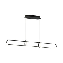 Load image into Gallery viewer, Berkley LED Linear Pendant Light in Matte Black (Large).
