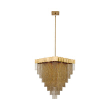 Load image into Gallery viewer, Bloomfield Oval LED Chandelier in Black (18-Light).