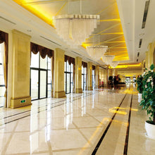 Load image into Gallery viewer, Bloomfield Oval LED Chandelier in hallway.