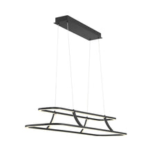 Load image into Gallery viewer, Cadoux LED Linear Pendant Light in Matte Black.